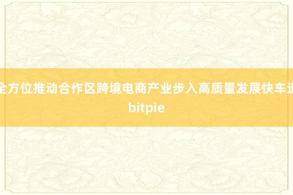 全方位推动合作区跨境电商产业步入高质量发展快车道bitpie