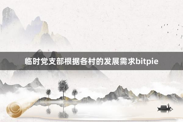 临时党支部根据各村的发展需求bitpie