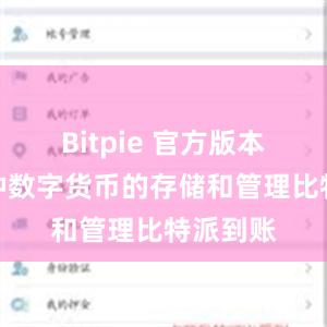 Bitpie 官方版本支持多种数字货币的存储和管理比特派到账