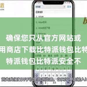 确保您只从官方网站或可信的应用商店下载比特派钱包比特派安全不