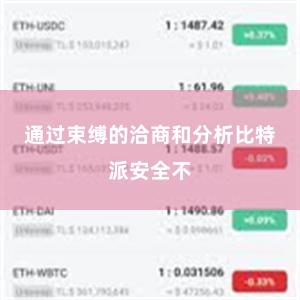 通过束缚的洽商和分析比特派安全不